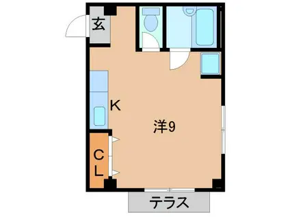 カーサりんかんII(ワンルーム/1階)の間取り写真