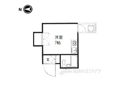 ホワイエMIYAMACHI(ワンルーム/2階)の間取り写真