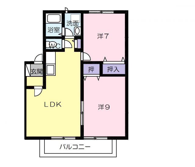 コスモステージ(2LDK/2階)の間取り写真