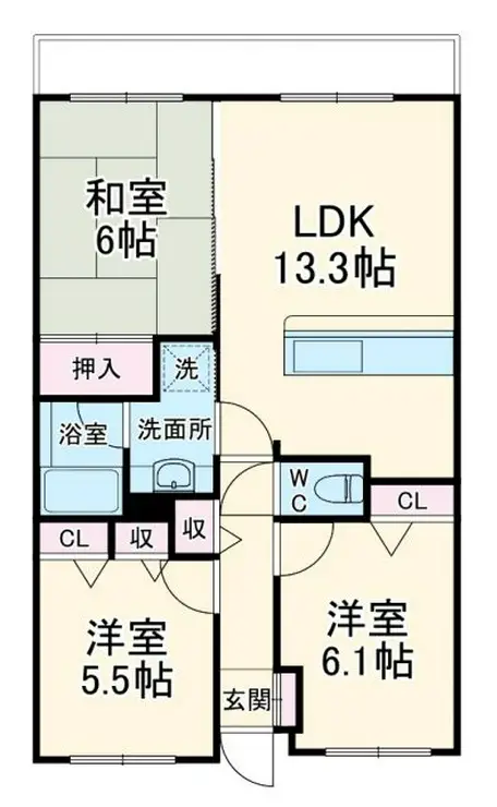 ラ・カージュ横濱 5階階 間取り