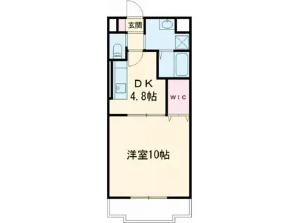 メゾン・サンパティーク(1DK/3階)の間取り写真