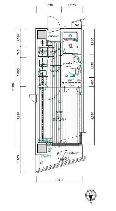 レオーネ亀戸 2階階 間取り