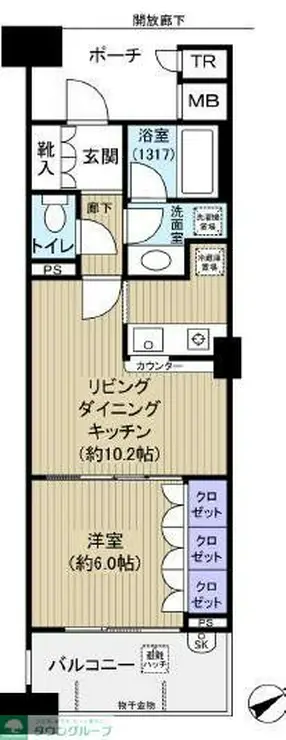 グランエスタサウス棟 4階階 間取り