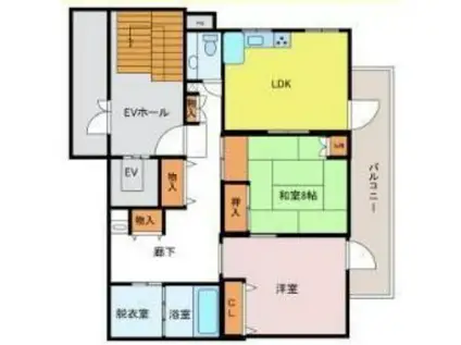 LOWEビル(2DK/5階)の間取り写真