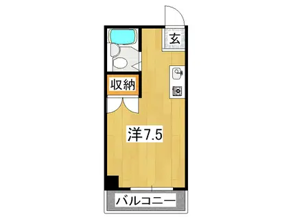 フローレンスII(ワンルーム/3階)の間取り写真