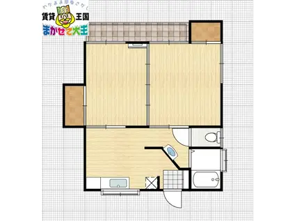 アクア東山手(2DK/2階)の間取り写真