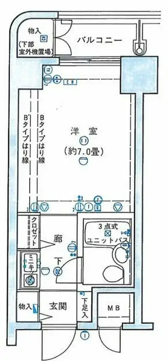 アクシルコート新大橋 7階階 間取り