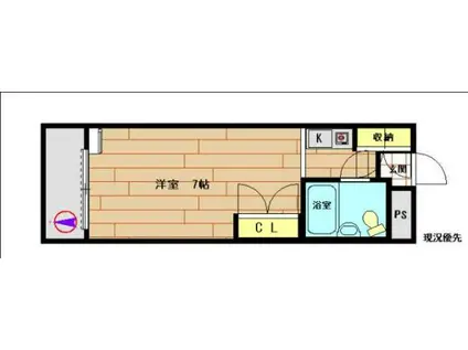 シティーコープ元住吉(1K/1階)の間取り写真