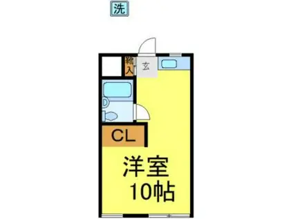 エタニコーポ(ワンルーム/1階)の間取り写真