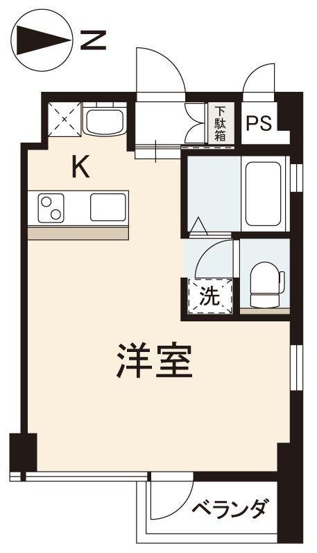 コリドールノール(ワンルーム/2階)の間取り写真