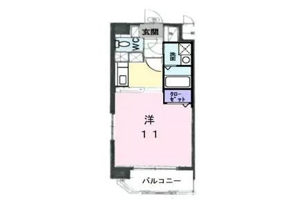 サンヴァーリオ奥羽大学前(1DK/4階)の間取り写真