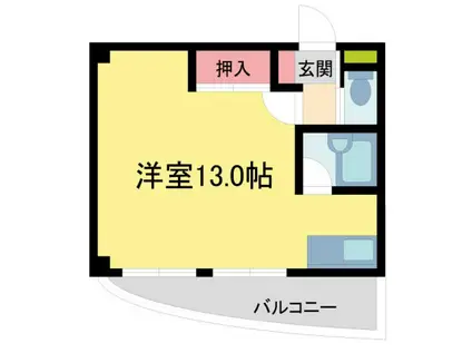 メイフェアII伊丹(1LK/4階)の間取り写真