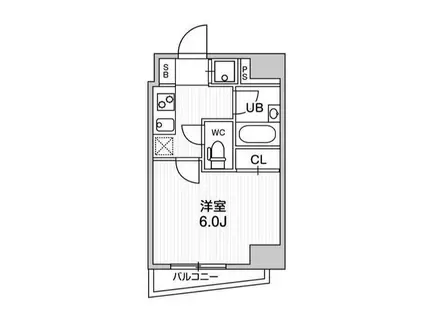 コンシェリア新橋(1K/14階)の間取り写真