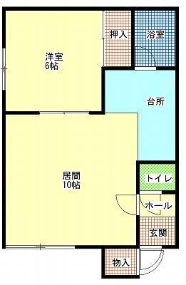 マリンハウスノア(1LDK/1階)の間取り写真