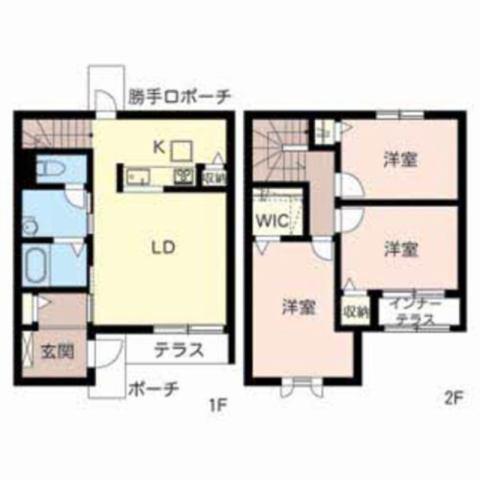 フルール・ド・スリジェ(3LDK/1階)の間取り写真