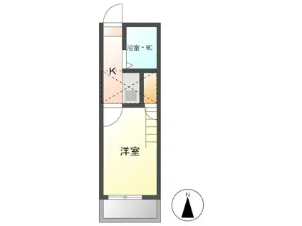 NF GRAN 豊橋(1K/2階)の間取り写真