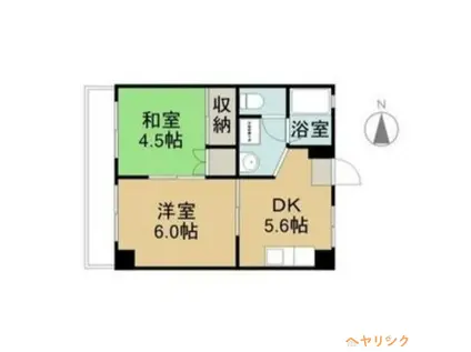 AIマンション(2DK/3階)の間取り写真