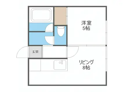 シェモア平岸(1LDK/4階)の間取り写真