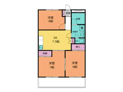 メゾンプラザ(3DK/2階)の間取り写真