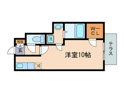 カーサアザレア(ワンルーム/1階)の間取り写真