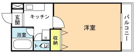 ファンガーデン(1K/2階)の間取り写真