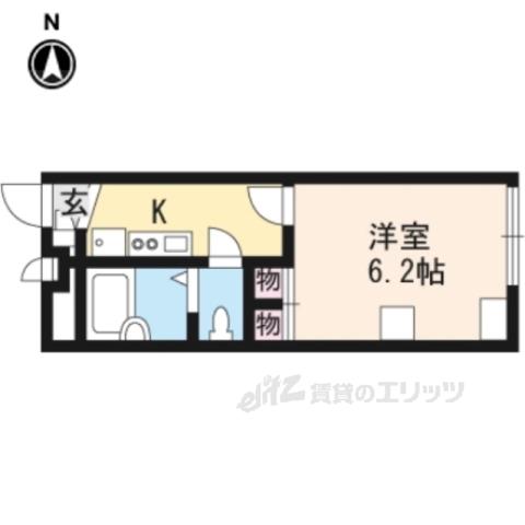 レオパレスエスペランサ石切(1K/2階)の間取り写真
