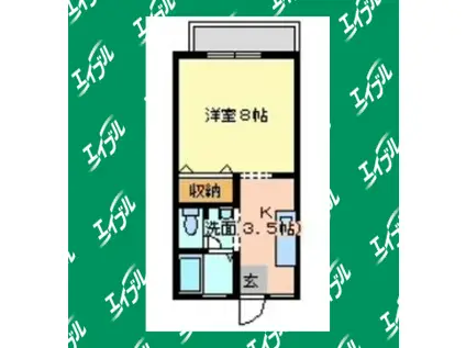 サンビレッジSANO B棟(1K/1階)の間取り写真