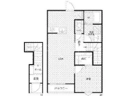 リーブルファイン葛飾西水元(1LDK/2階)の間取り写真
