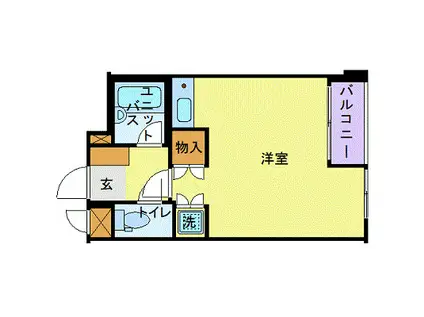 ヴァリューN166(1K/5階)の間取り写真