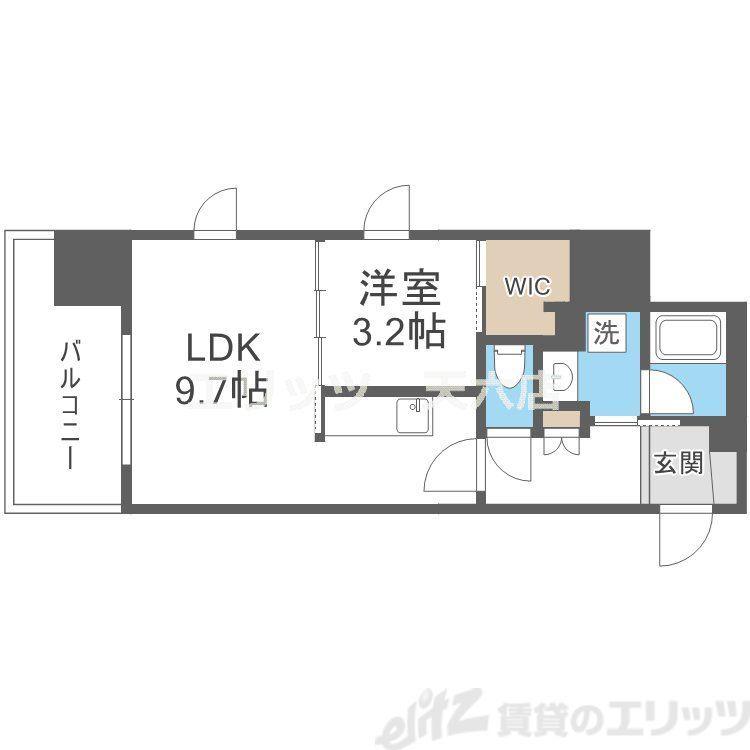 シーズンフラッツ梅田イースト(1LDK/4階)の間取り写真