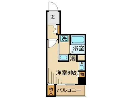 LINX LEGAMI(ワンルーム/2階)の間取り写真