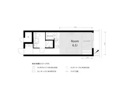 ライオンズマンション麻布(ワンルーム/4階)の間取り写真