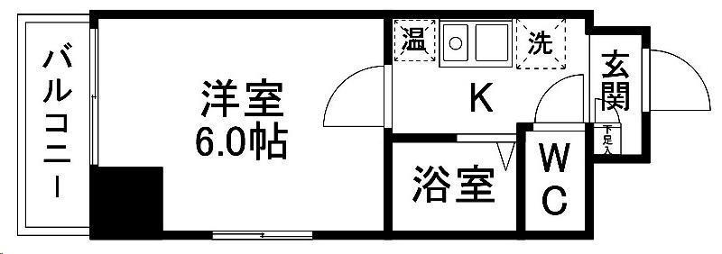 SAKO仙台東(1K/5階)の間取り写真