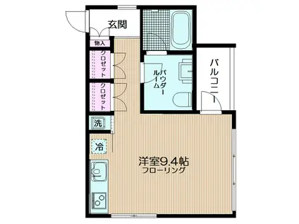 フラッツ・DEN-フラッツデン(ワンルーム/3階)の間取り写真