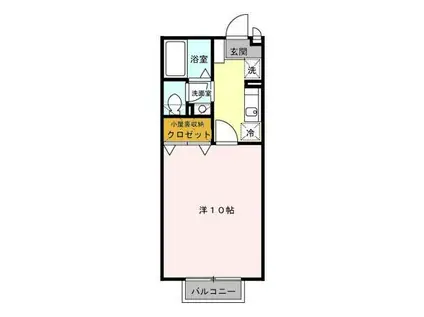 リビングタウン上並榎A・B(1K/2階)の間取り写真