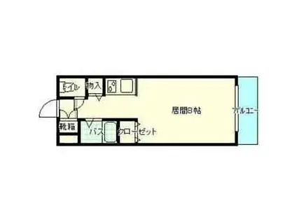 メゾン・ド・デトロワ(1K/11階)の間取り写真