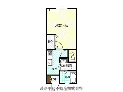 フォブールレリア(1K/1階)の間取り写真