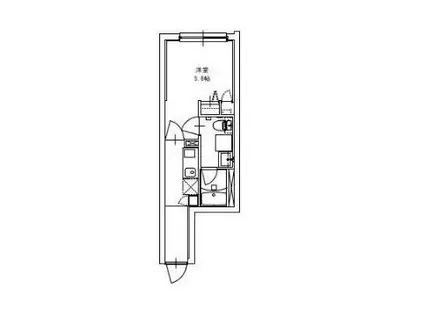 BARK LANE 学芸大学(1K/5階)の間取り写真