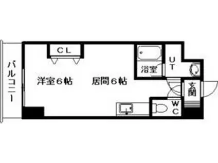アーバン菊水(1DK/9階)の間取り写真