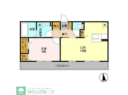 メゾン・ド・ヴェルーフ(1LDK/1階)の間取り写真