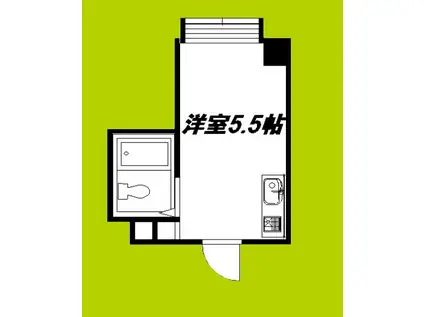 ジオナ本田(ワンルーム/8階)の間取り写真