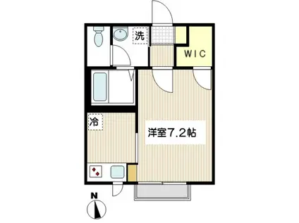 イーストクレール(1K/1階)の間取り写真