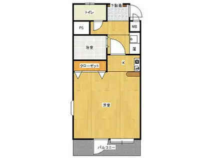 桜山アネックス(ワンルーム/2階)の間取り写真