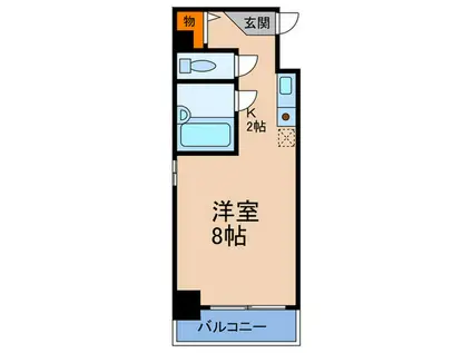 FUSION山秀(1K/8階)の間取り写真