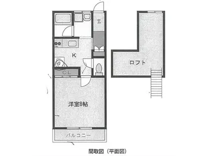 エリタージュ(1K/2階)の間取り写真