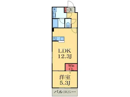 コクーン千葉(1LDK/4階)の間取り写真