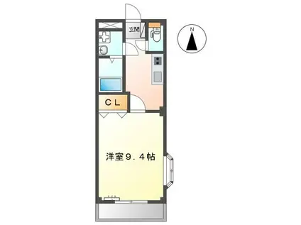 アメニティハイム(1K/1階)の間取り写真