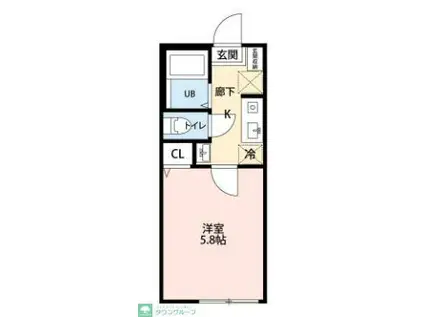 サウス LAGOON大岡1丁目(1K/3階)の間取り写真