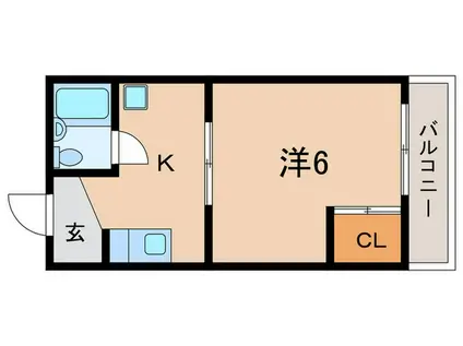 MSTYLE MUKONOSOUI(1K/4階)の間取り写真