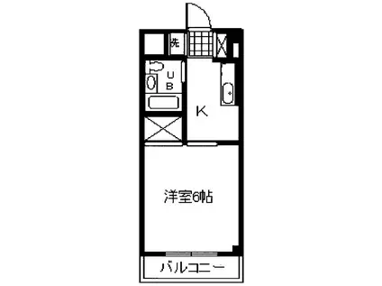 サンシティ―カネイNO3(1K/1階)の間取り写真